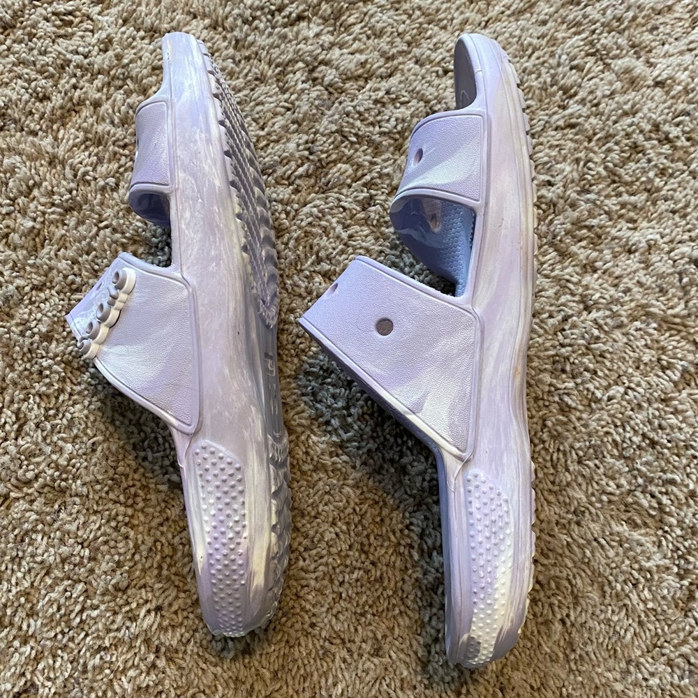 Crocs Classic Slides Size 9 W /Size 7 M Purple La… - image 3